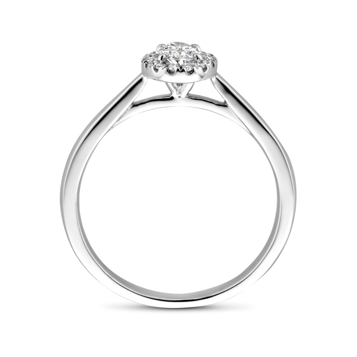 bague diamant lab grown 0.32ct h si or blanc 14K