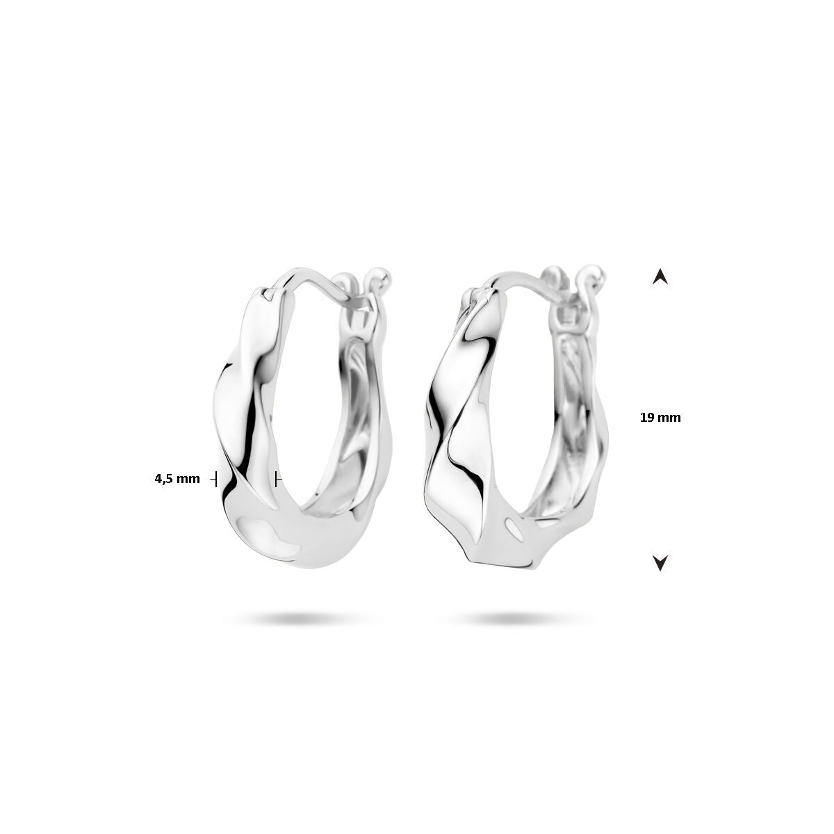 créoles 19 mm argent rhodié