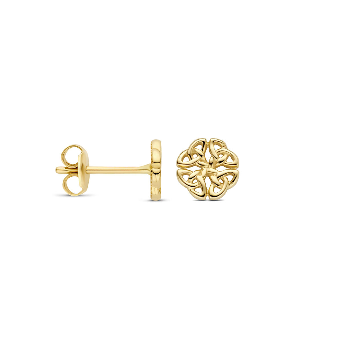 puces d'oreilles 7 mm or jaune 14K