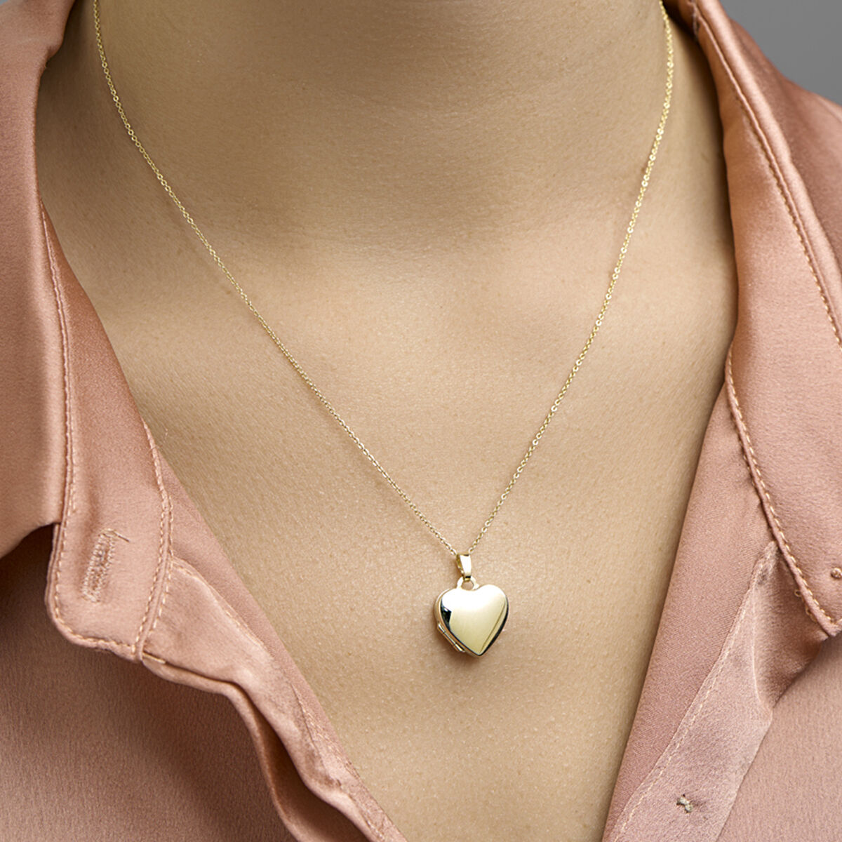 medaillon hart 14K geelgoud