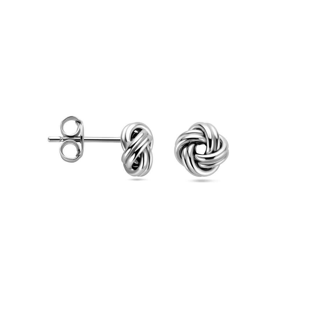 oorknoppen knoop zilver gerhodineerd