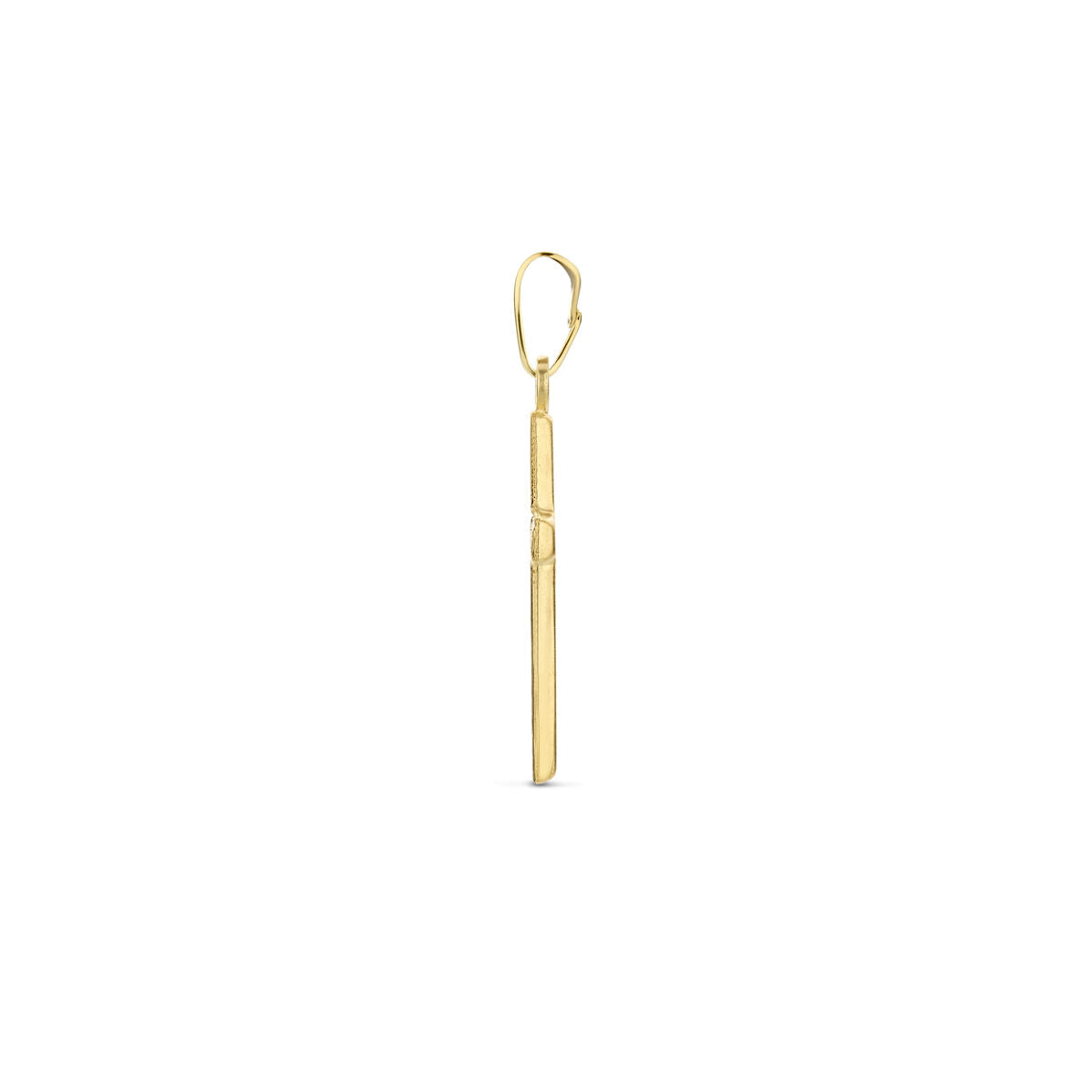 pendentif croix martelé 18 mm or jaune 14K