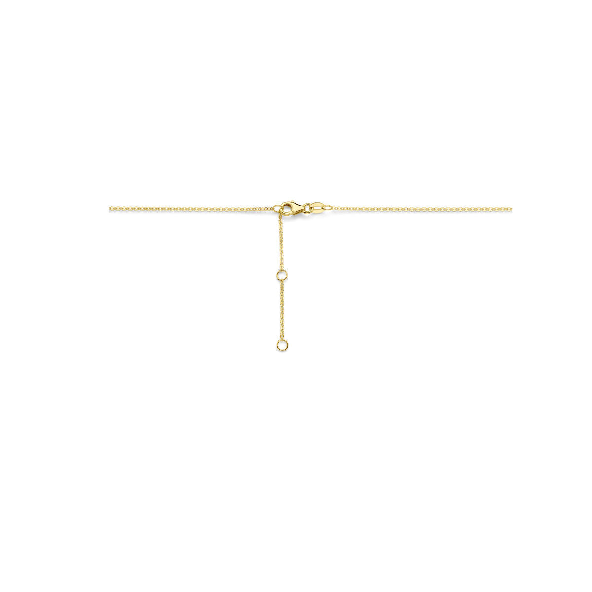 collier diamant 0.03ct h si 41 - 43 - 45 cm 14K bicolor goud geel/wit