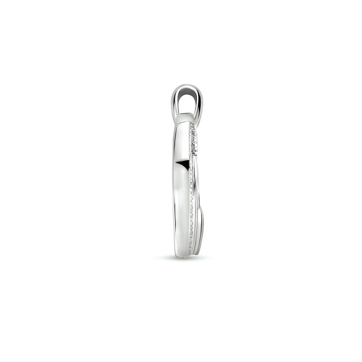 hanger hart zirkonia zilver gerhodineerd