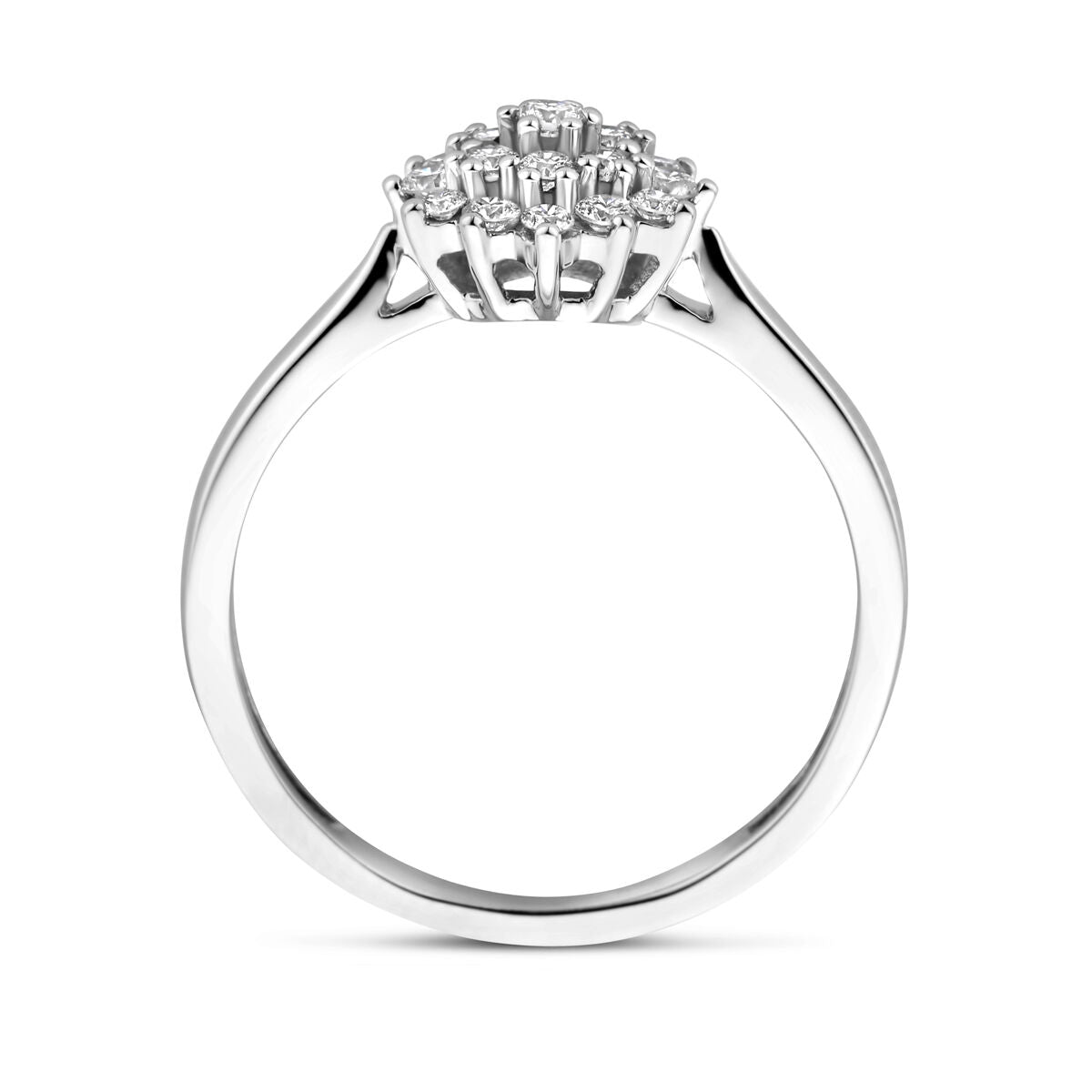 bague diamant cultivé en laboratoire 0.33ct h si or blanc 14K