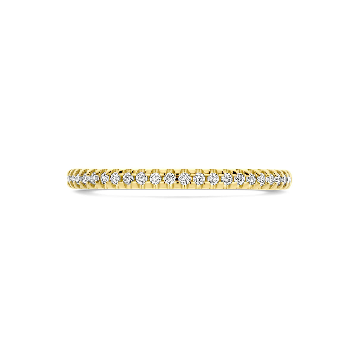 bague diamant cultivé en laboratoire 0.15ct h si or jaune 14K