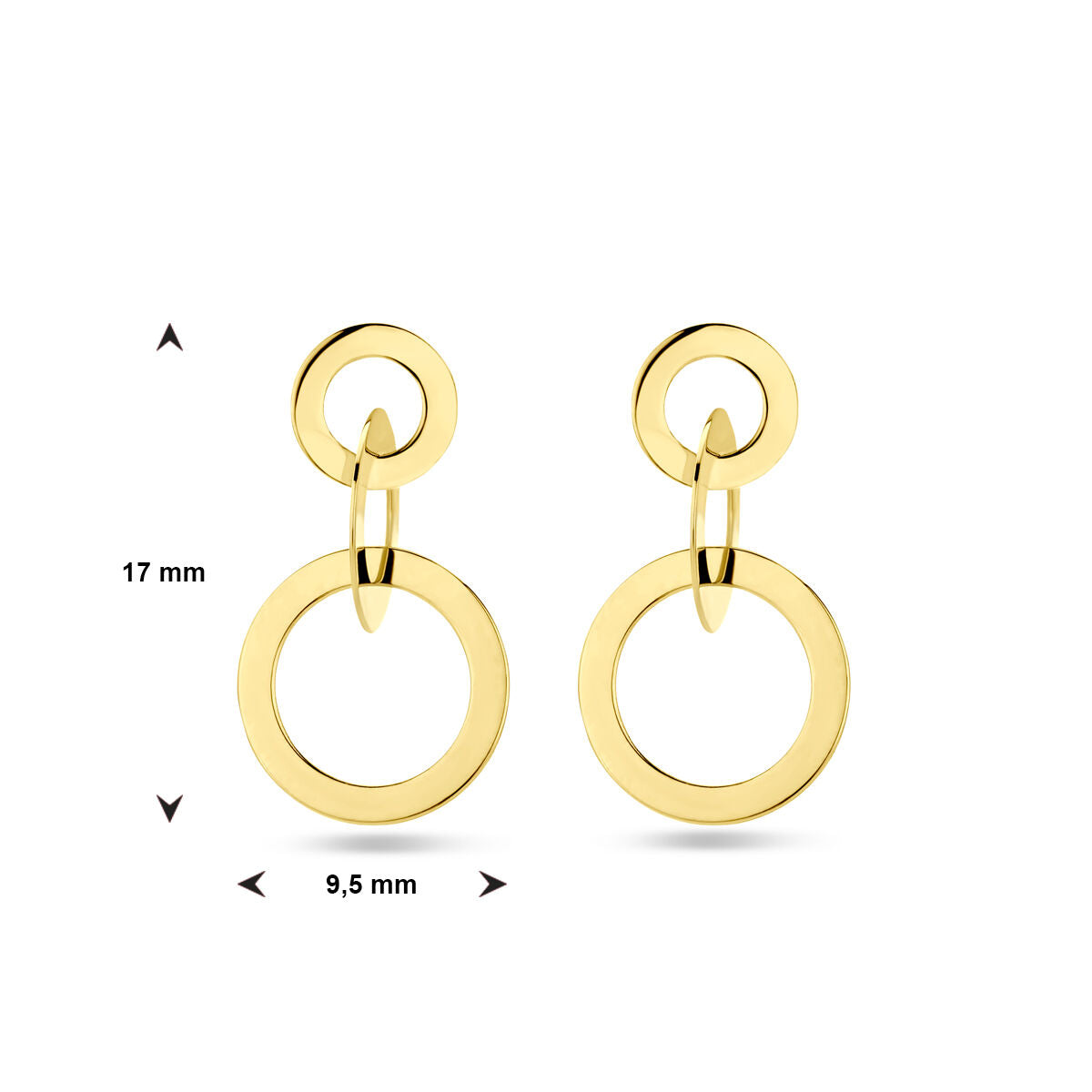 boucles d'oreilles cercles 14K or jaune