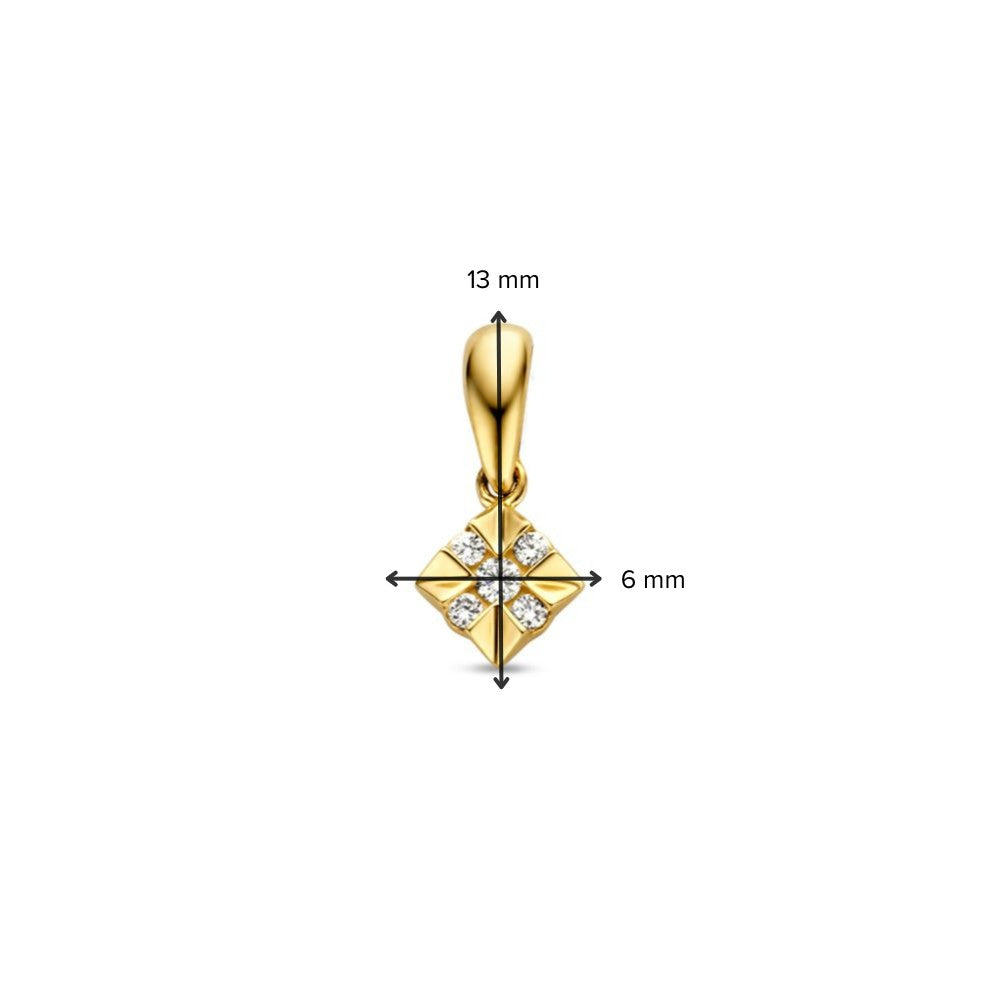 Pendentif en Or Jaune avec Diamant – Élégance Subtile