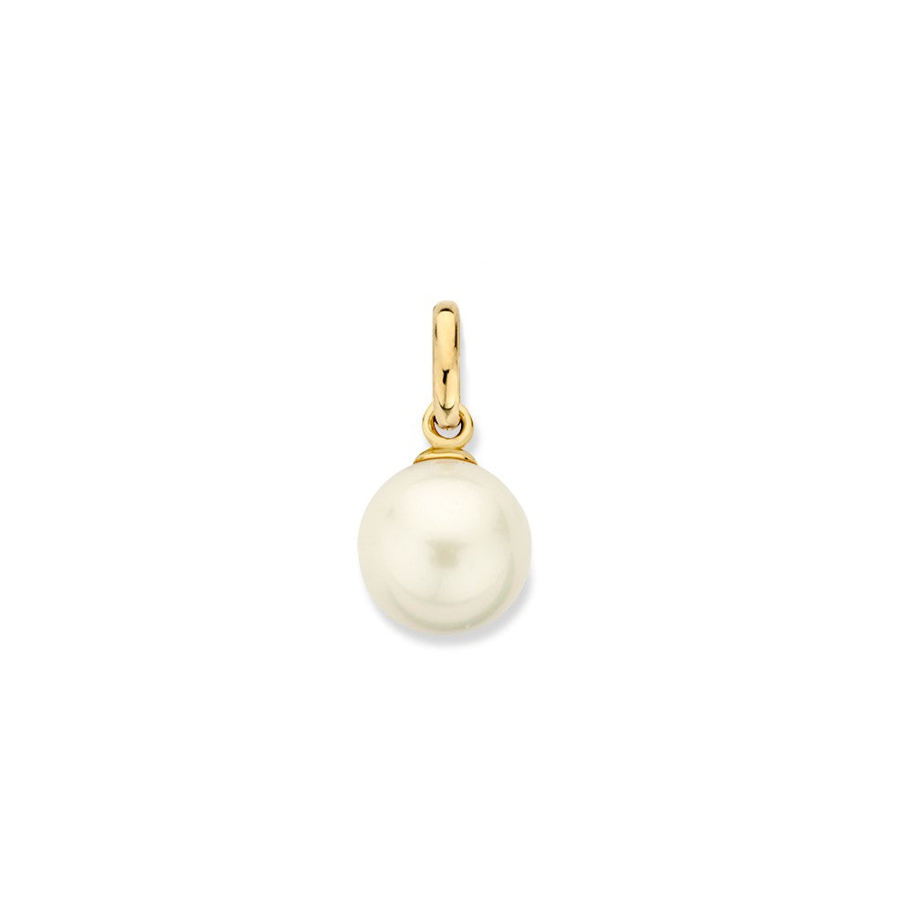 Elegante Geelgouden Hanger met Zoetwaterparel – 14 Karaat Goud