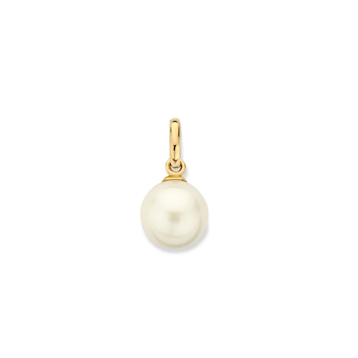 Elegante Geelgouden Hanger met Zoetwaterparel – 14 Karaat Goud