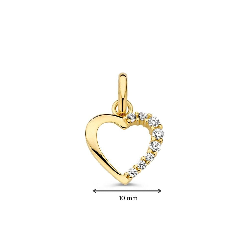 Pendentif or jaune zircone