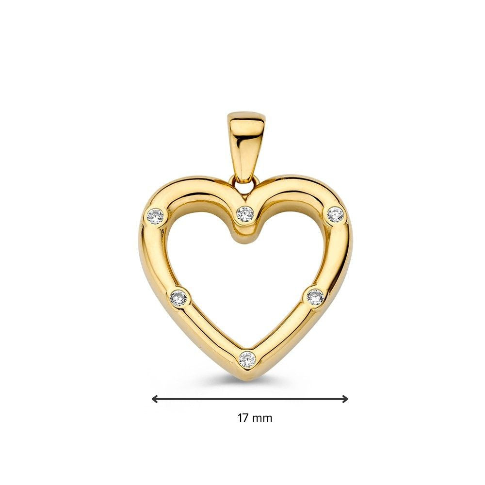 Pendentif or jaune zircone