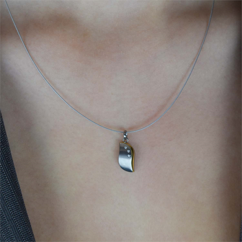 Pendentif Boccia Titanium Bicolore dia 3/0.015 - 07026-04