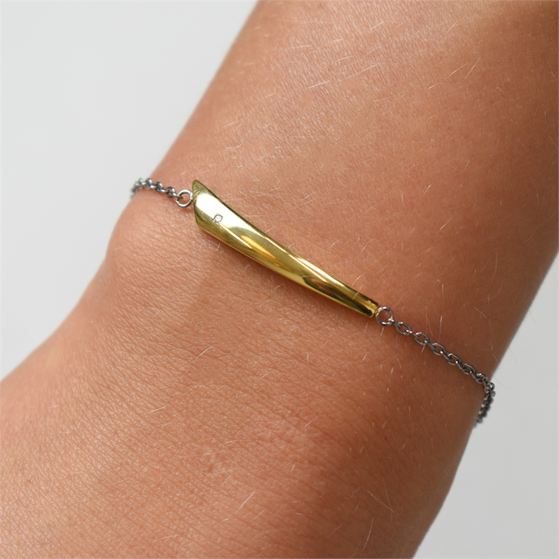 Bracelet en titane bicolore dia 1/0.005 - 03038-04