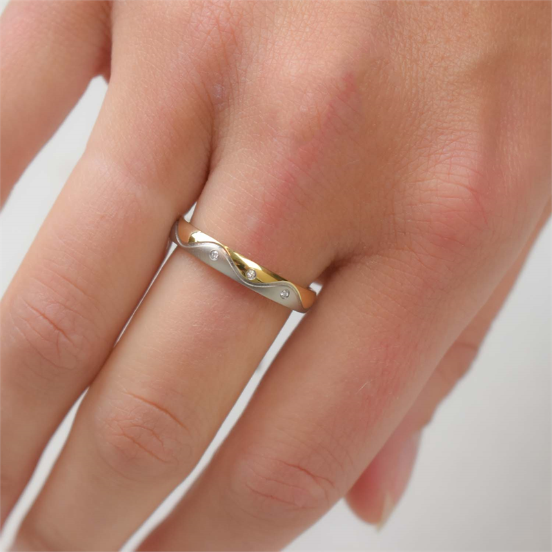 Bague en titane bicolore dia 3/0.015 - 0150-03
