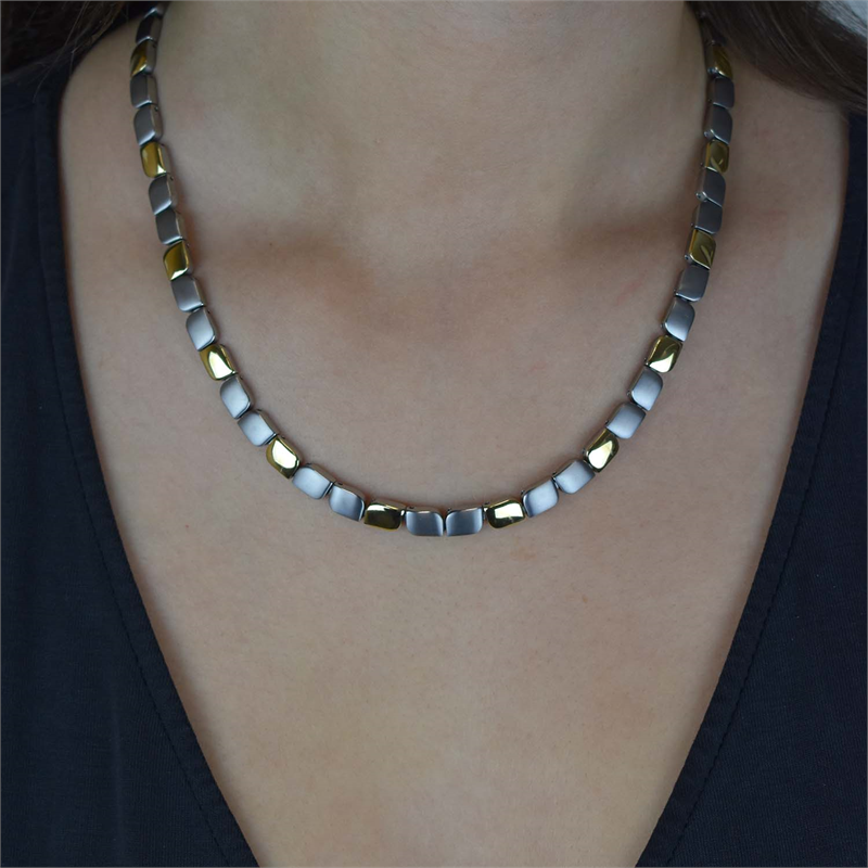 Collier Bicolor en Titane 08003-02