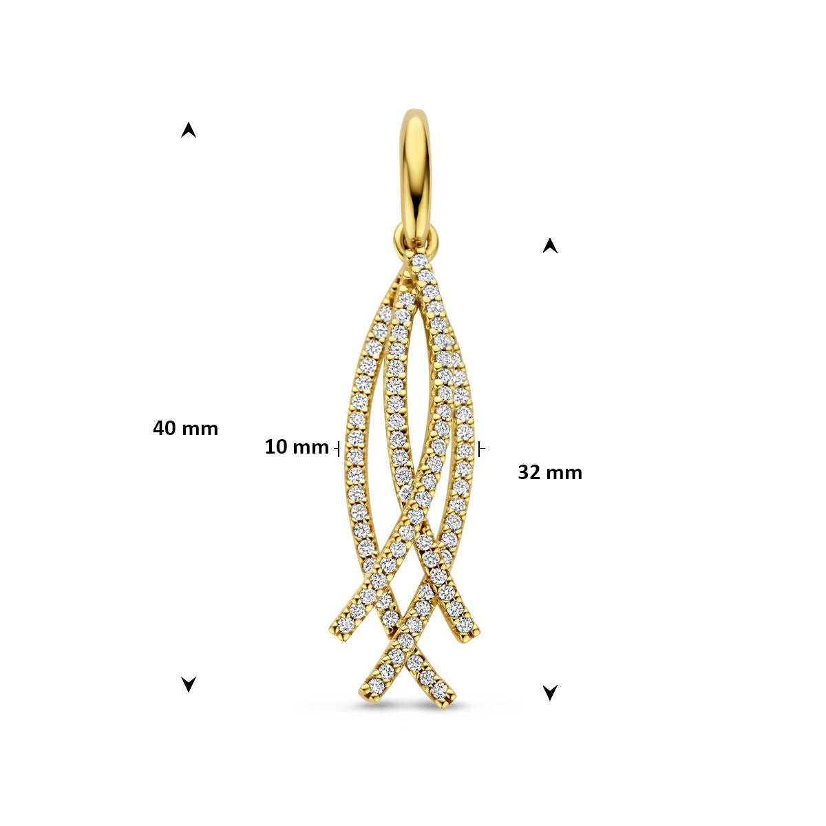 pendentif en or jaune avec diamant
