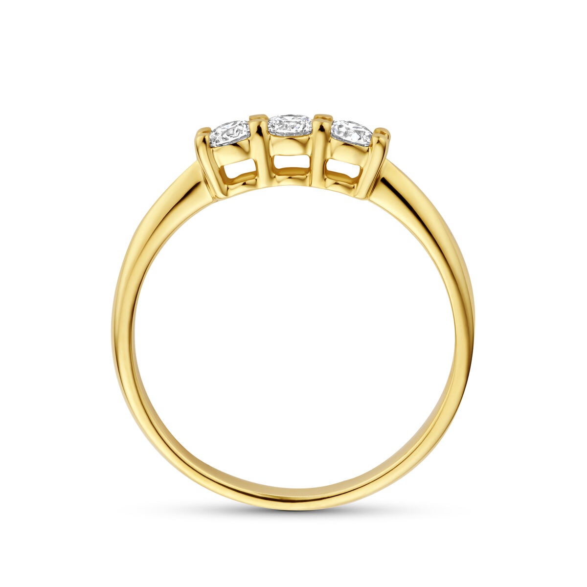 bague en or jaune 14k avec diamant cultivé en laboratoire