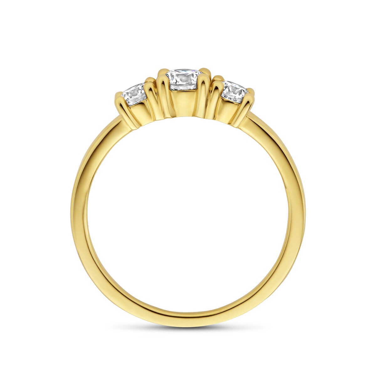 Bague pour femme en or avec diamant lab grown – or jaune 14k