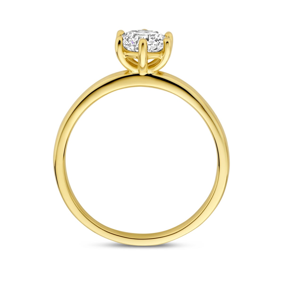Bague pour femme en or avec diamant lab grown – or jaune 14k