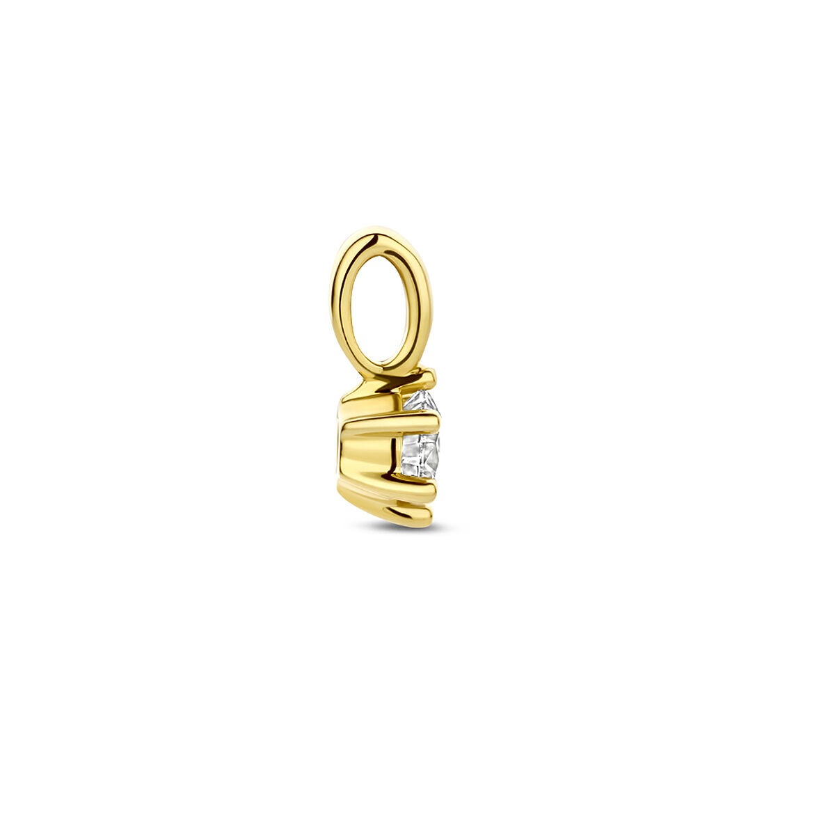 Pendentif en or avec diamant cultivé en laboratoire – or jaune 14k
