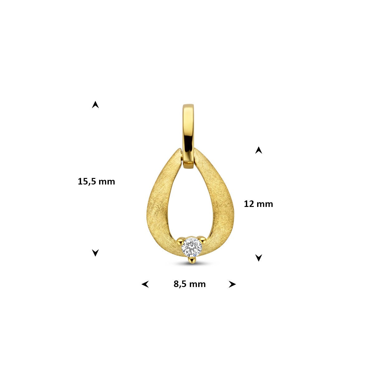 pendentif en or jaune avec diamant