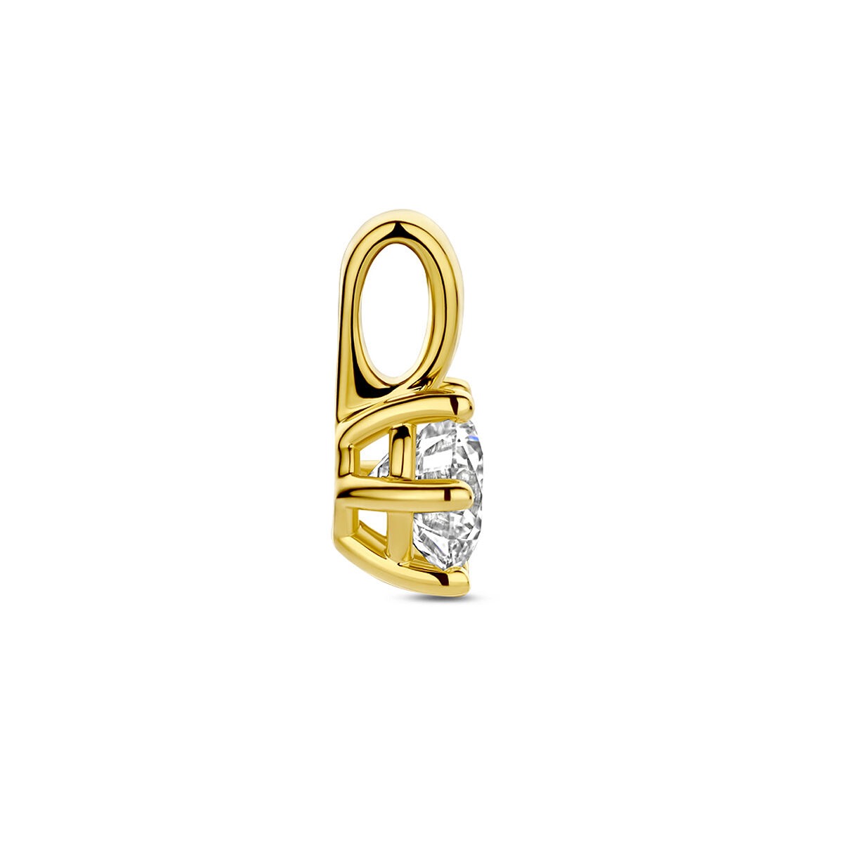 Pendentif en or avec diamant cultivé en laboratoire – or jaune 14k
