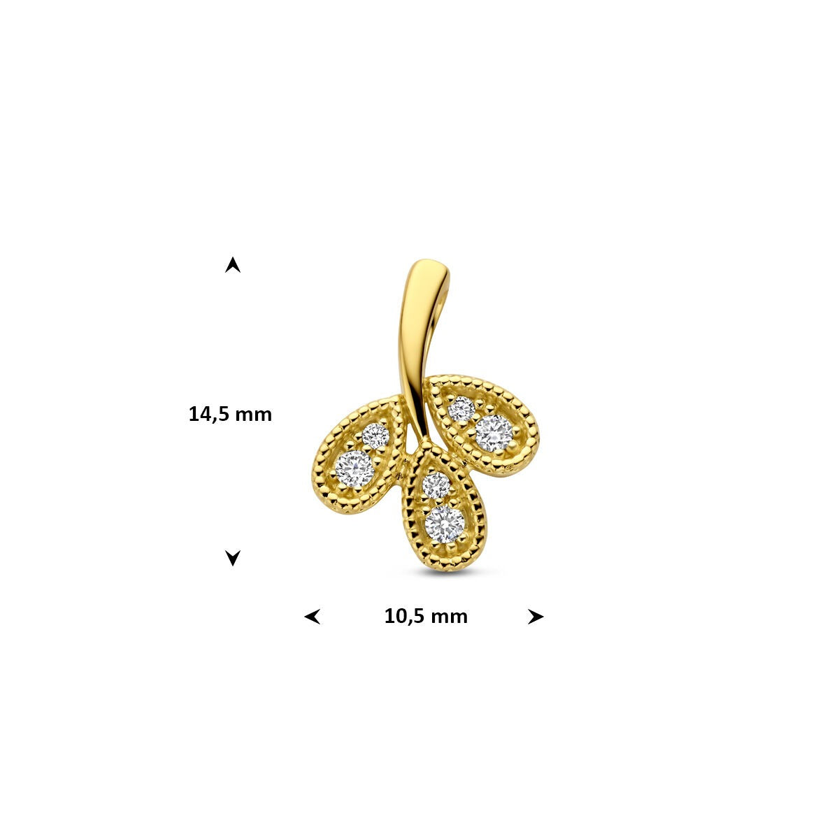 pendentif en or jaune avec diamant