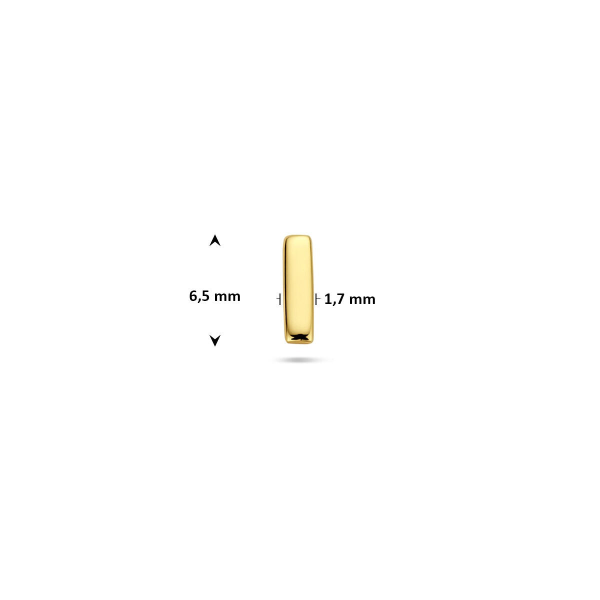 Piercing plat arrière plaqué or – argent 925