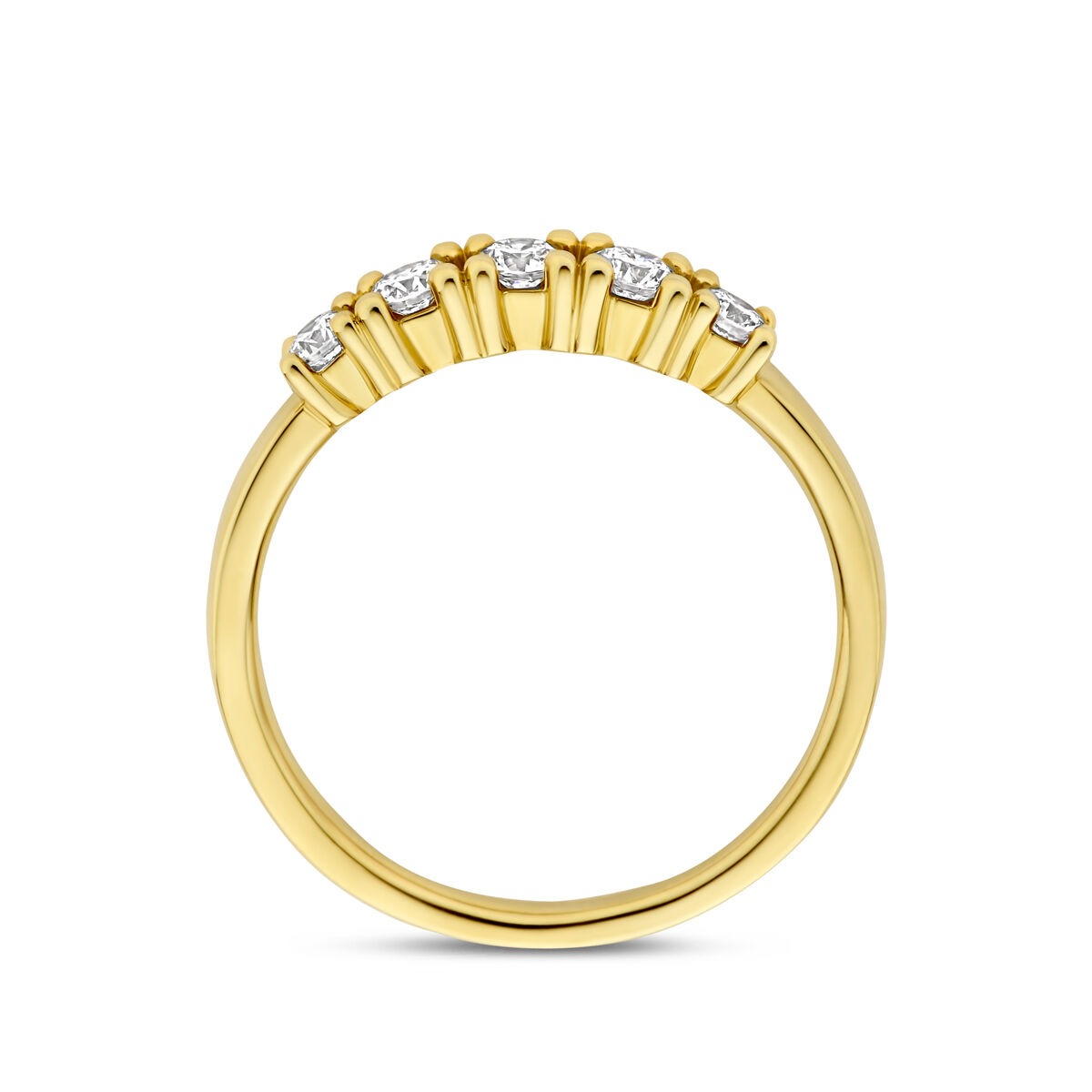 Bague pour femme en or avec diamant cultivé en laboratoire – or jaune 14k