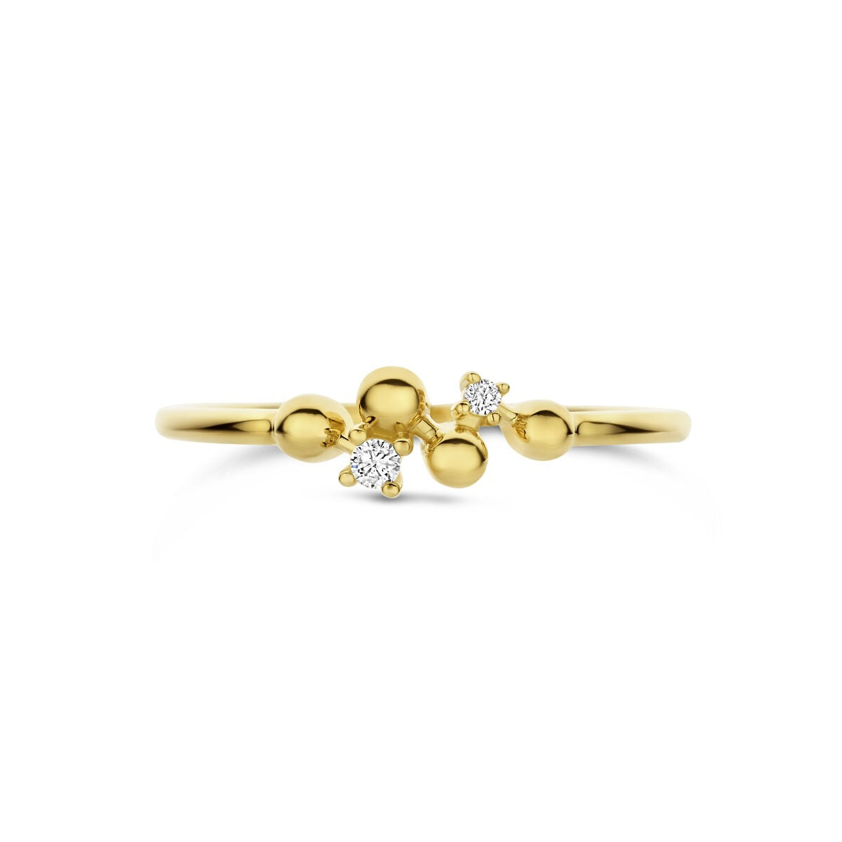 Bague pour femme en or avec diamant – or jaune 14k