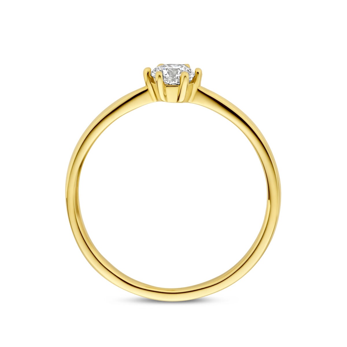Bague pour femme en or avec diamant lab grown – or jaune 14k