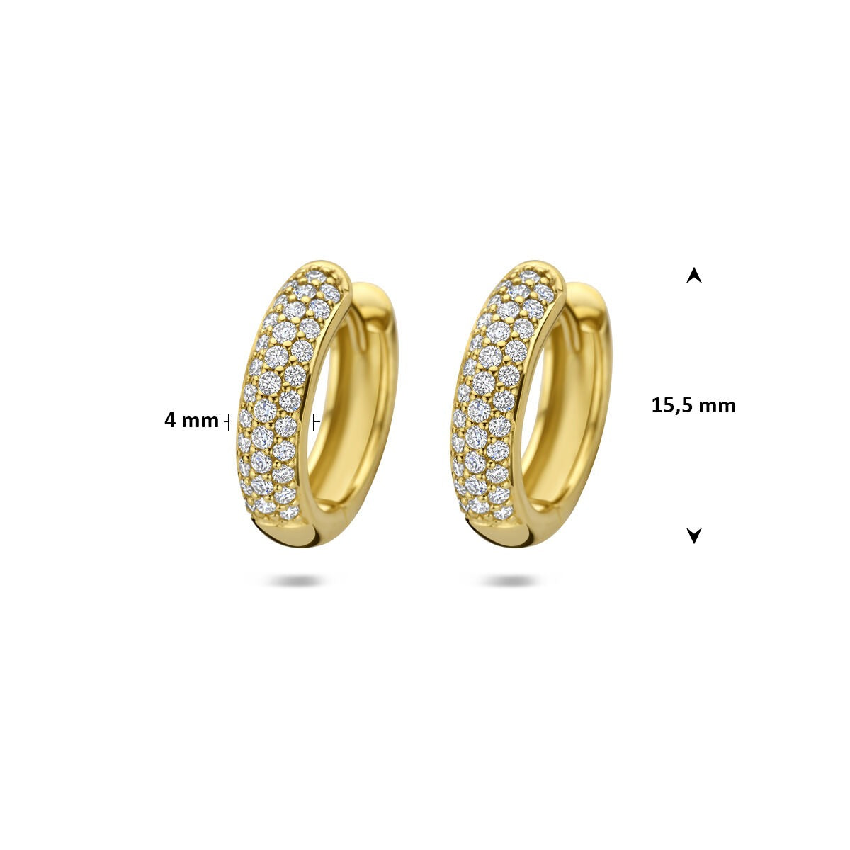 Créoles en or jaune 14k avec diamant