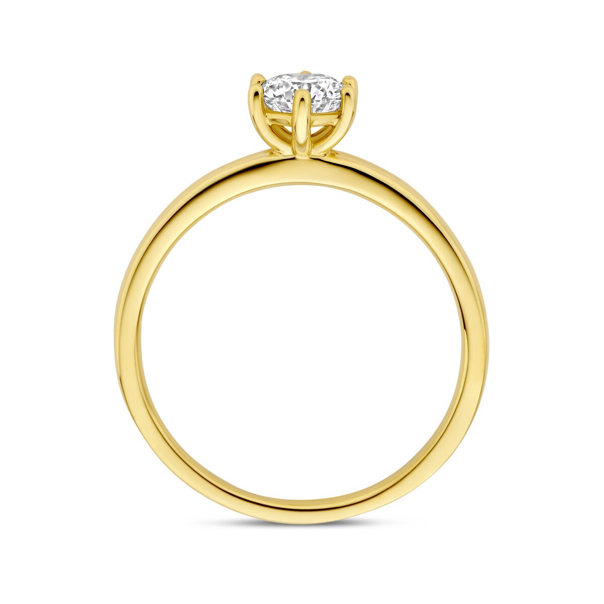 Bague pour femme en or avec diamant lab grown – or jaune 14k