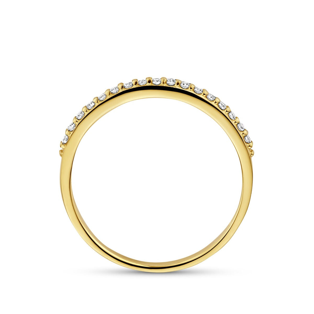 bague en or jaune 14k avec diamant cultivé en laboratoire