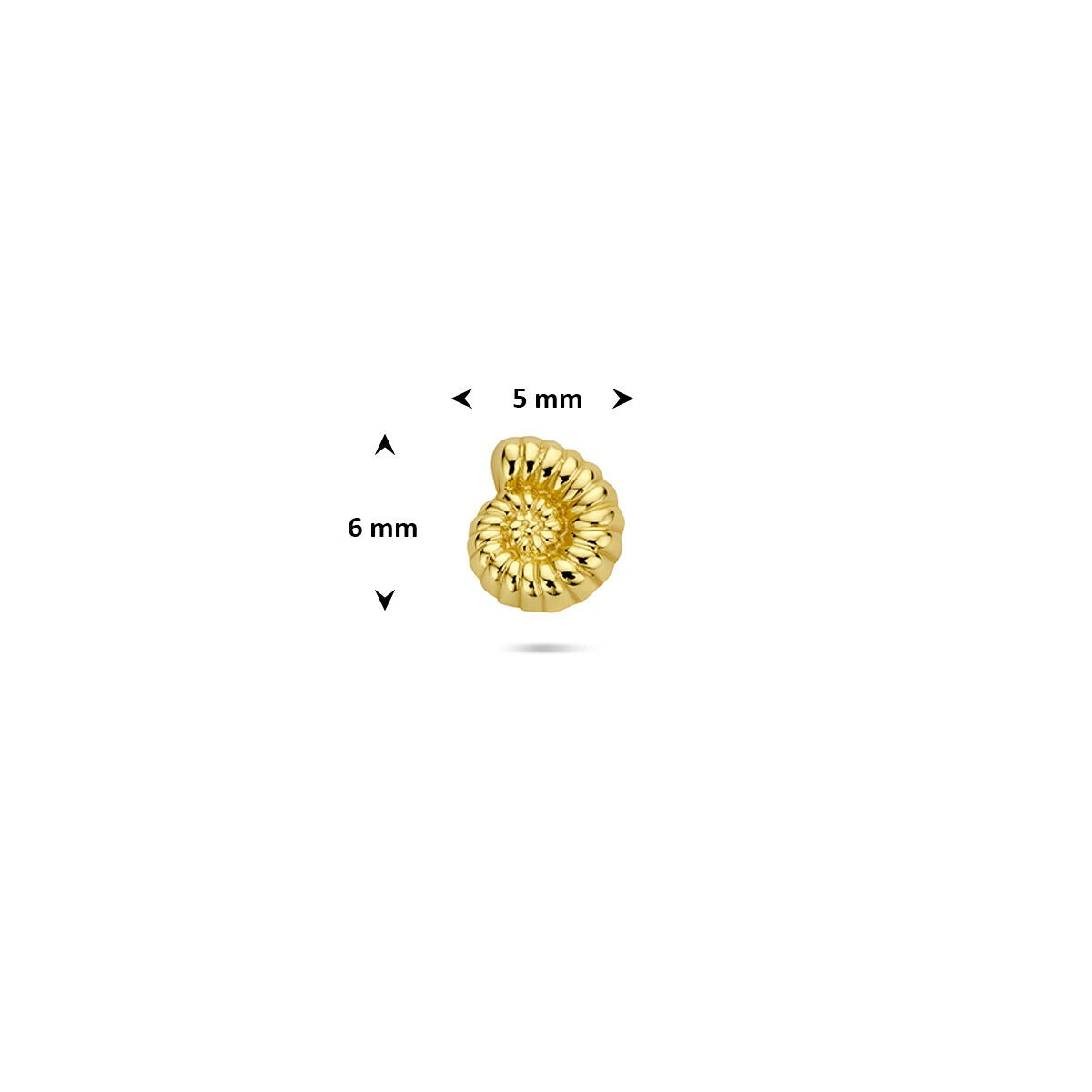 Piercing nautilus en argent plaqué or – 925 argent