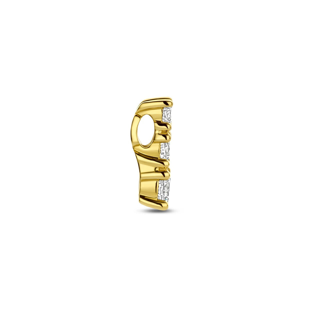 Gouden hanger met lab grown diamant – 14k geelgoud