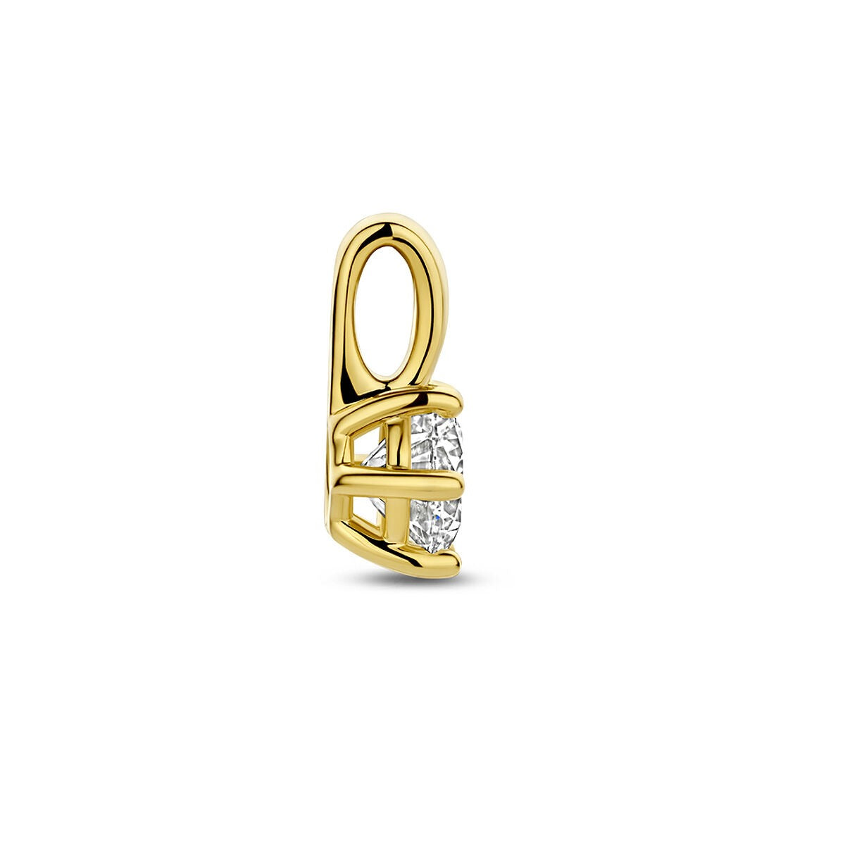 Pendentif en or avec diamant cultivé en laboratoire – or jaune 14k
