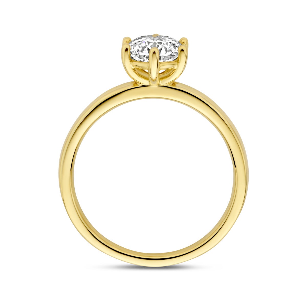 Bague pour femme en or avec diamant lab grown – or jaune 14k