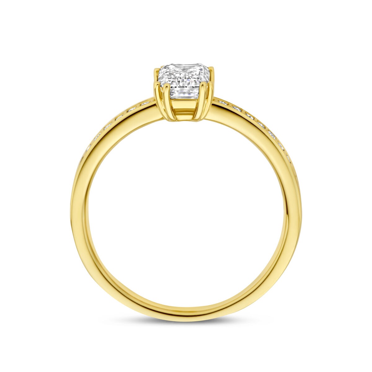 Bague pour femme en or avec diamant lab grown – or jaune 14k