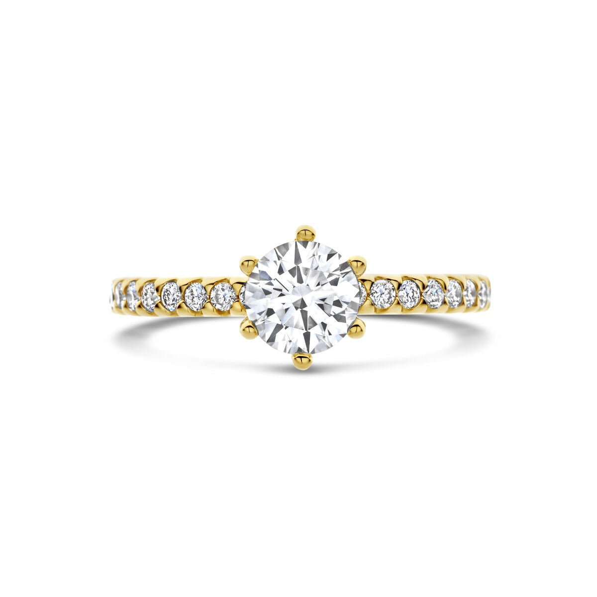 Bague pour femme en or avec diamant lab grown – or jaune 14k