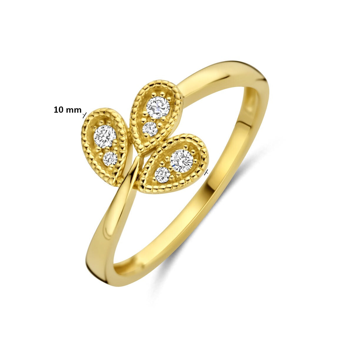 Bague pour femme en or avec diamant – or jaune 14k