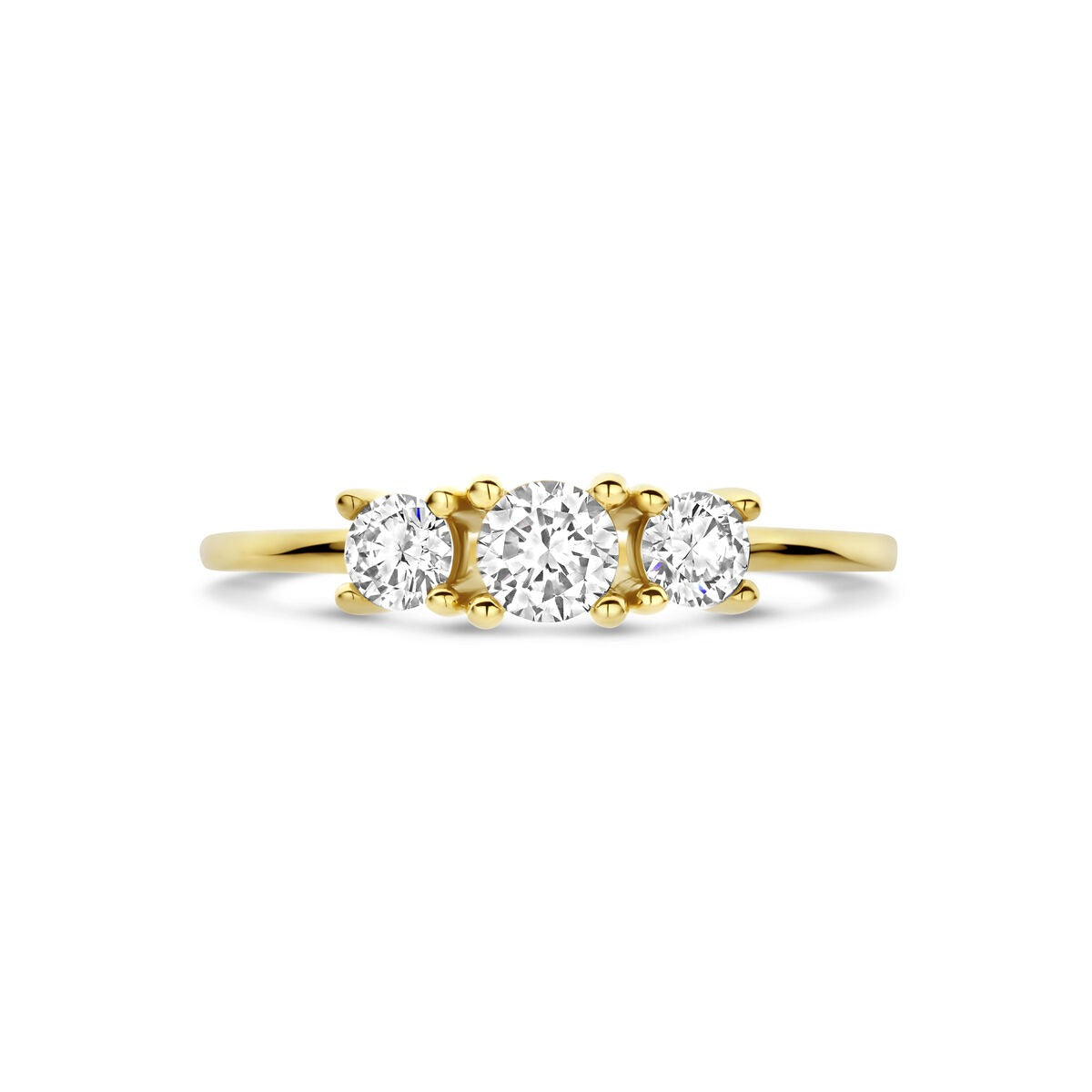 Bague pour femme en or avec diamant lab grown – or jaune 14k