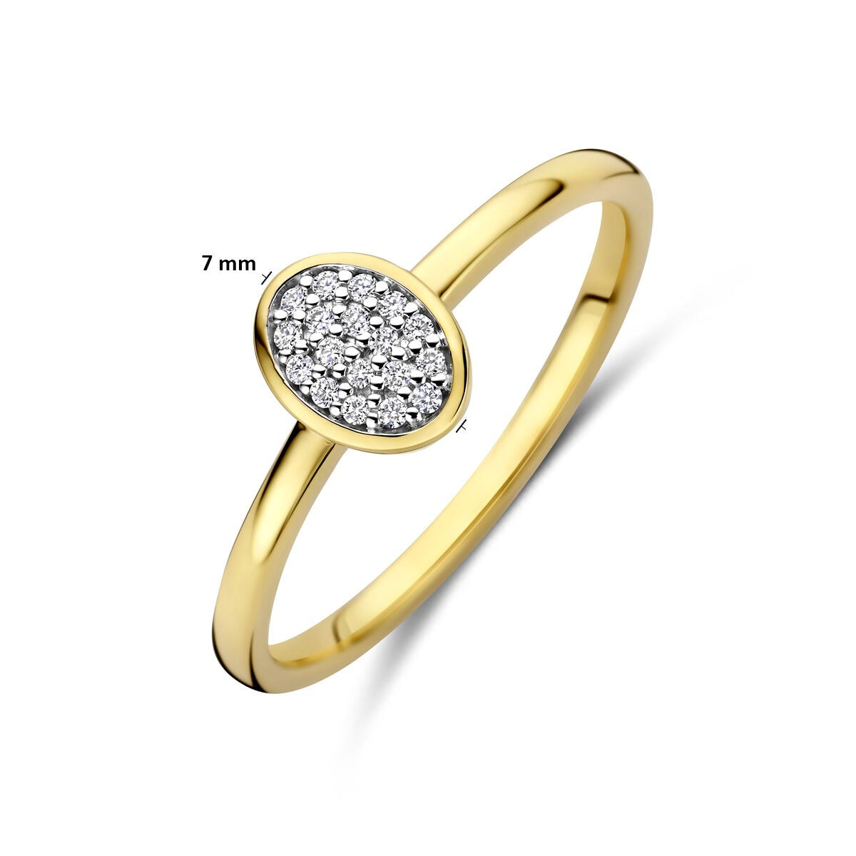 bague en or jaune 14k avec diamant