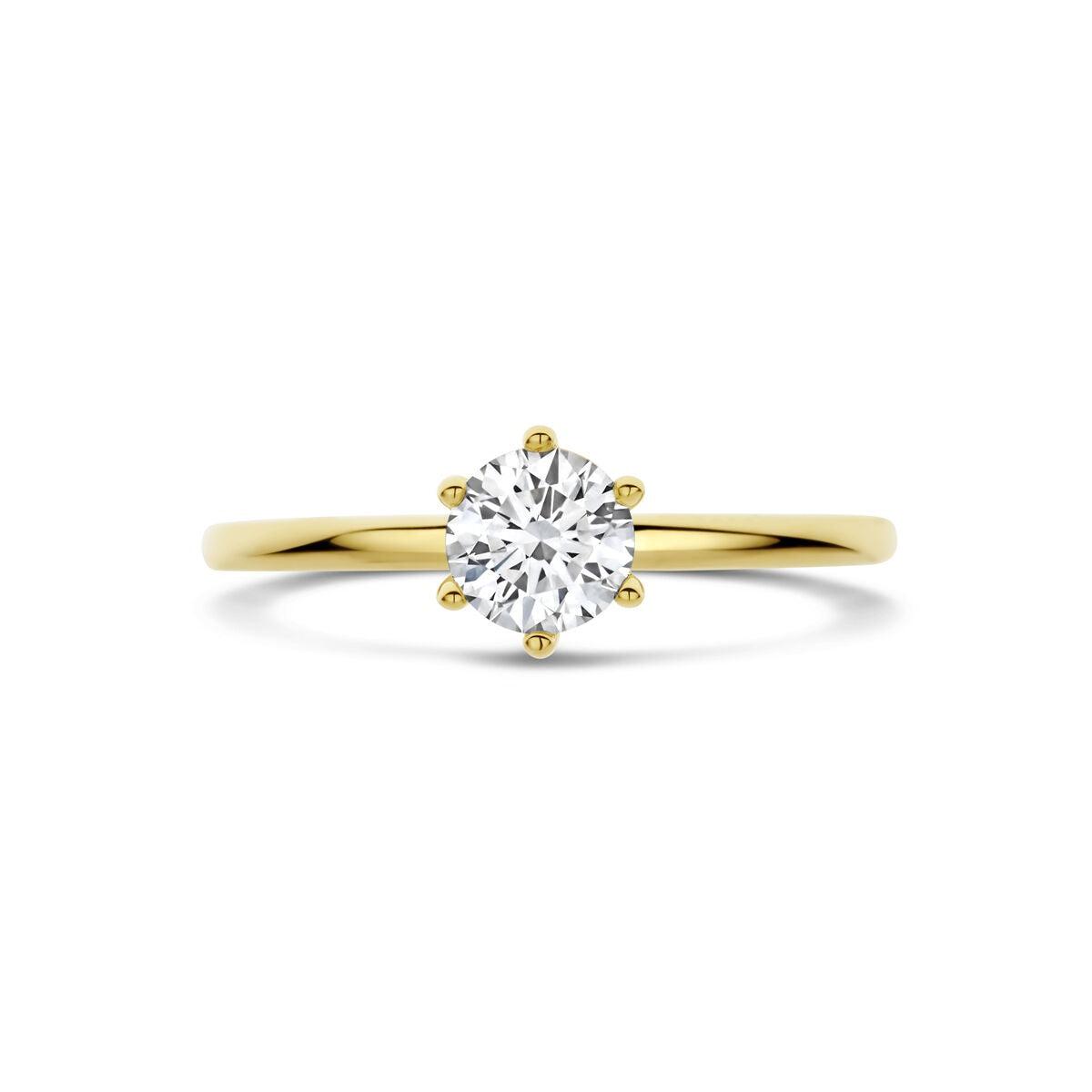 Bague pour femme en or avec diamant lab grown – or jaune 14k