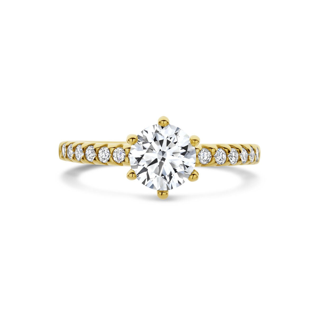 Bague pour femme en or avec diamant lab grown – or jaune 14k