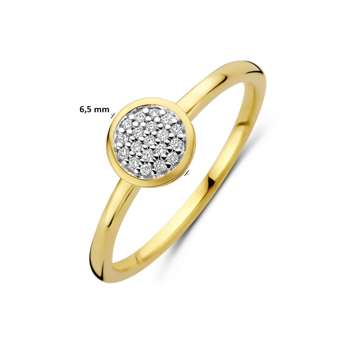 bague en or jaune 14k avec diamant