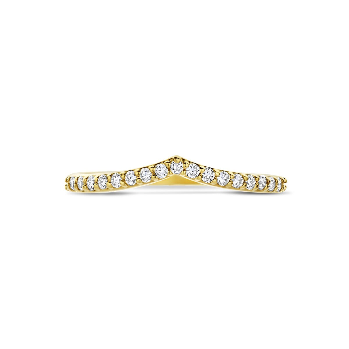 Bague en or jaune 14k avec diamant cultivé en laboratoire