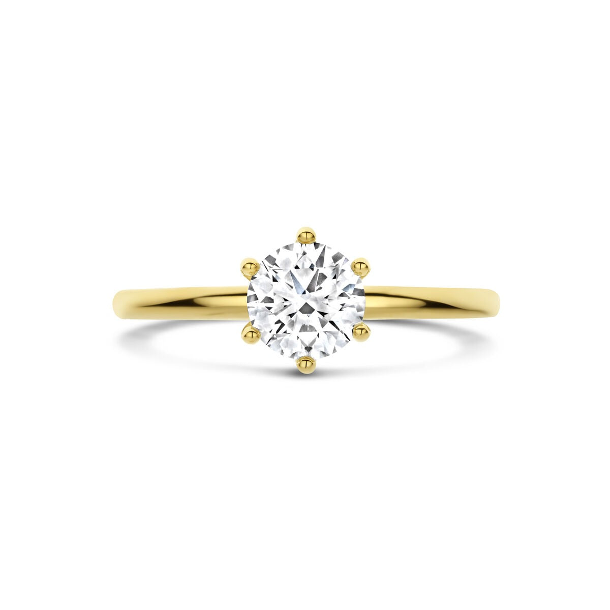 Bague pour femme en or avec diamant lab grown – or jaune 14k