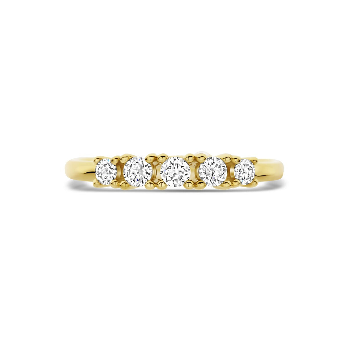 Bague pour femme en or avec diamant cultivé en laboratoire – or jaune 14k
